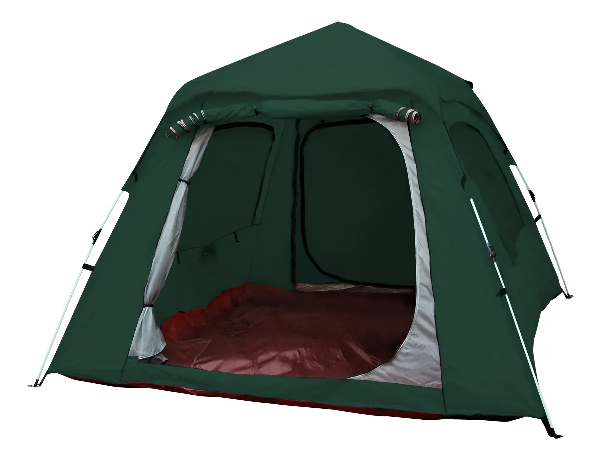 Carpa Autoarmable para 6 Personas Dakota Automática 240x240x154cm Color Verde CA06