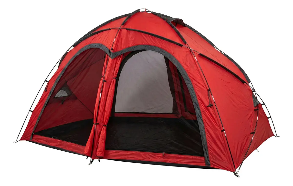 Carpa 10 Personas Dakota Facil Armado 420x290x220cm Reforzada Color Rojo CA10