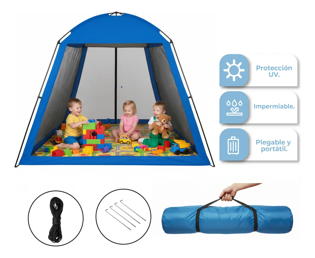 CA33-215 BLUE - CARPA GAZEBO ARMADO SIMPLE 3X3X2.15