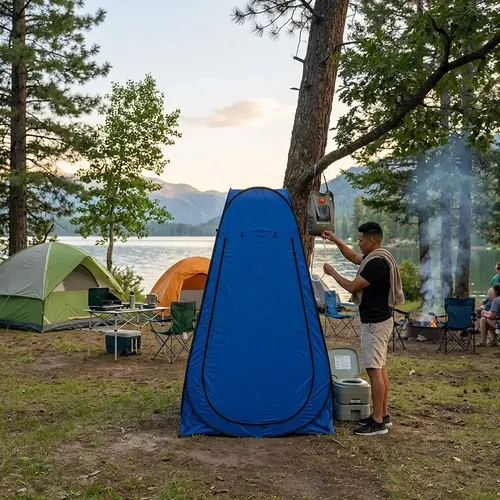 Carpa Baño Cabñ Azul
