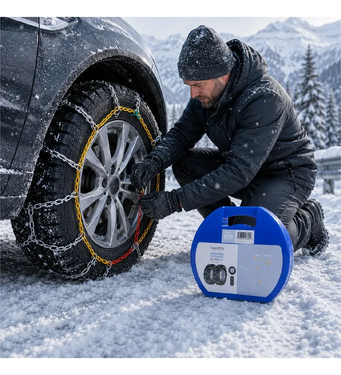 [CD70 - 727373187717] Cadena de Nieve Auto CD70