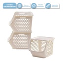 3Pcs Cajas Organizadoras de Alimentos Beige CO30