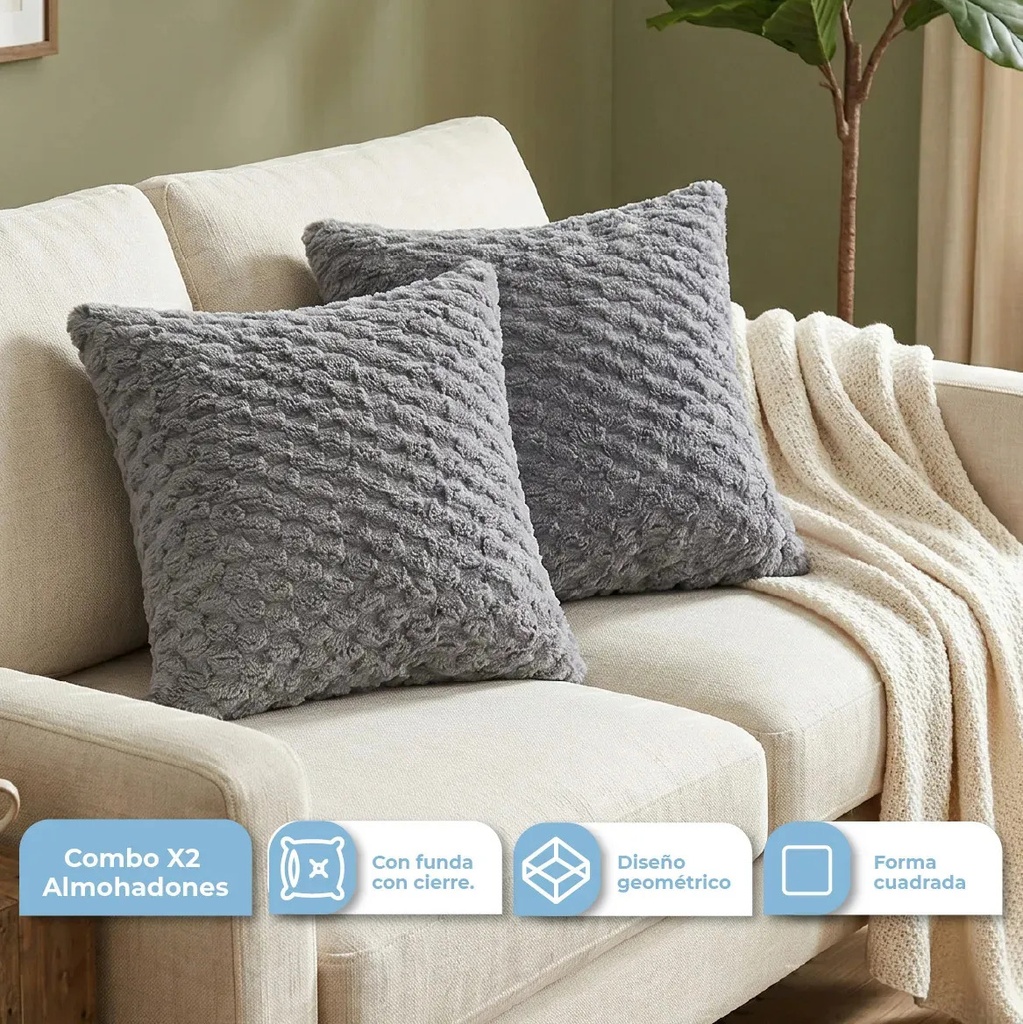 [ALM-LIV001 GRIS] COMBO 2 ALM-LIV001 GRIS - ALMOHADON