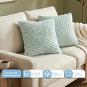 Combo 2 Almohadones Terciopelo Decorativo Dakota con Cierre Lavable Color Verde ALM-LIV001