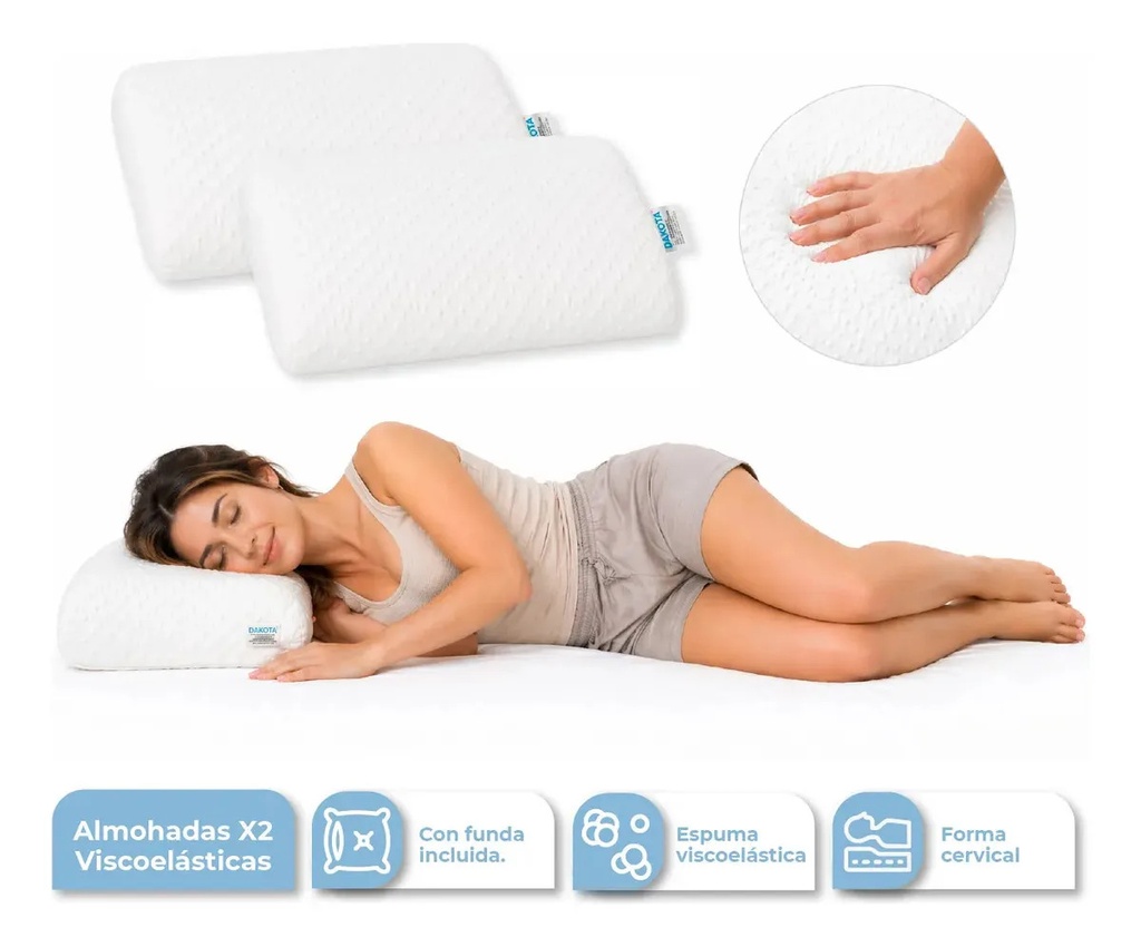 [2X ALM001] COMBO 2 ALM001 ALMOHADA INTELIGENTE 40 X 60 CM