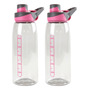 Combo 2 Botella Deportiva 750ml Gris con Rosa B600P