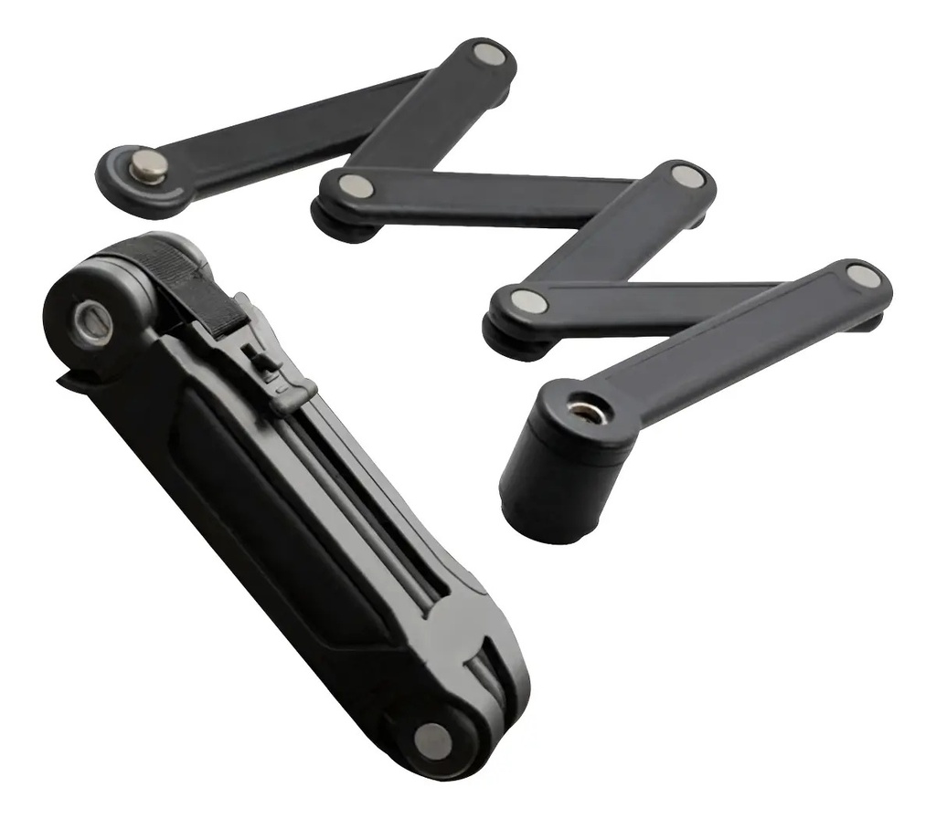 Cadena Seguridad Plegable Negro para Bicicleta CSG070N
