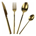 Set de Cubiertos Dorados 24 Piezas CUB002