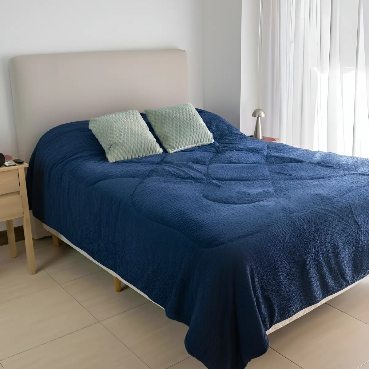 [FRA004 AZUL - 727373186208] FRA004 AZUL - FRAZADA MEDIA ESTACION 200X230 3.2KG
