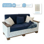 Funda Sillon 2 Cuerpos Azul FS2C001
