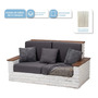 Funda Sillon 2 Cuerpos Gris Oscuro FS2C001