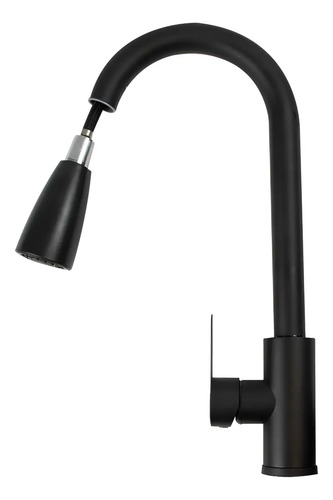 Grif Coc Griferia de Cocina Pico Extensible Negro PA04