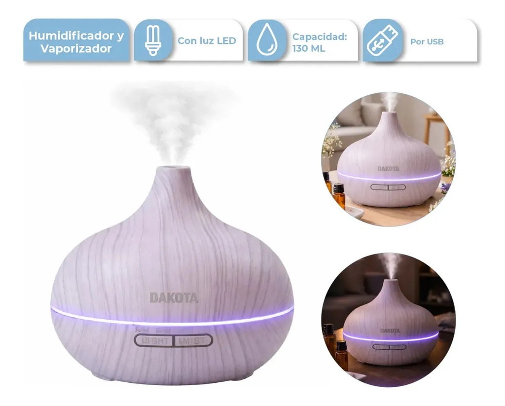 [HUM03 - 0714604032571/ 0727373187540] HUM03 HUMIDIFICADOR USB GOTA GRIS