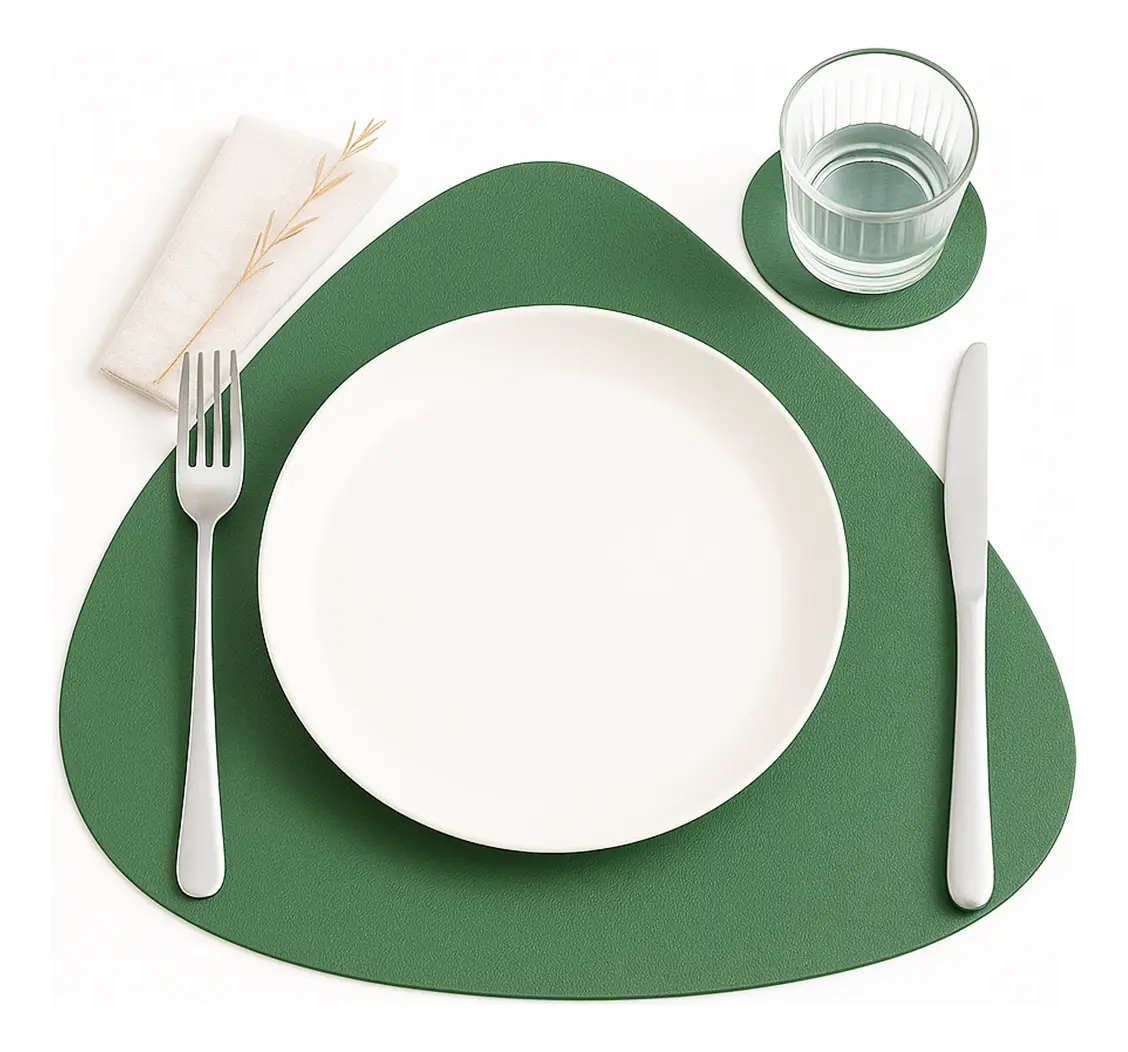 Verde Pack X6 Individuales con Posavaso INF001