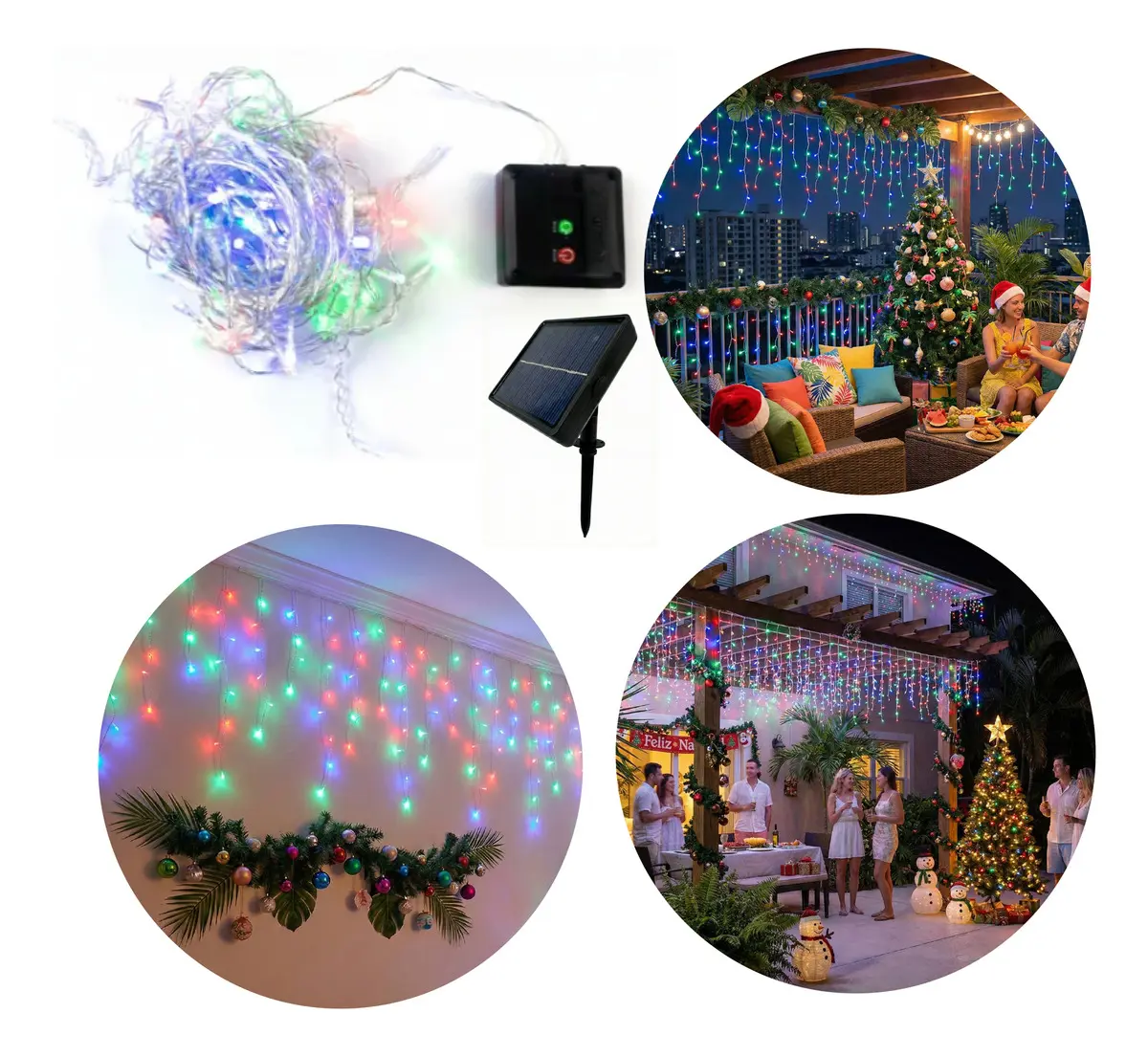 [LUNAVLED001 RGB 0714604300809] Lu Nav LED 001 Guirnalda Luces Navidad Cortina LED RGB LUNAVLED001