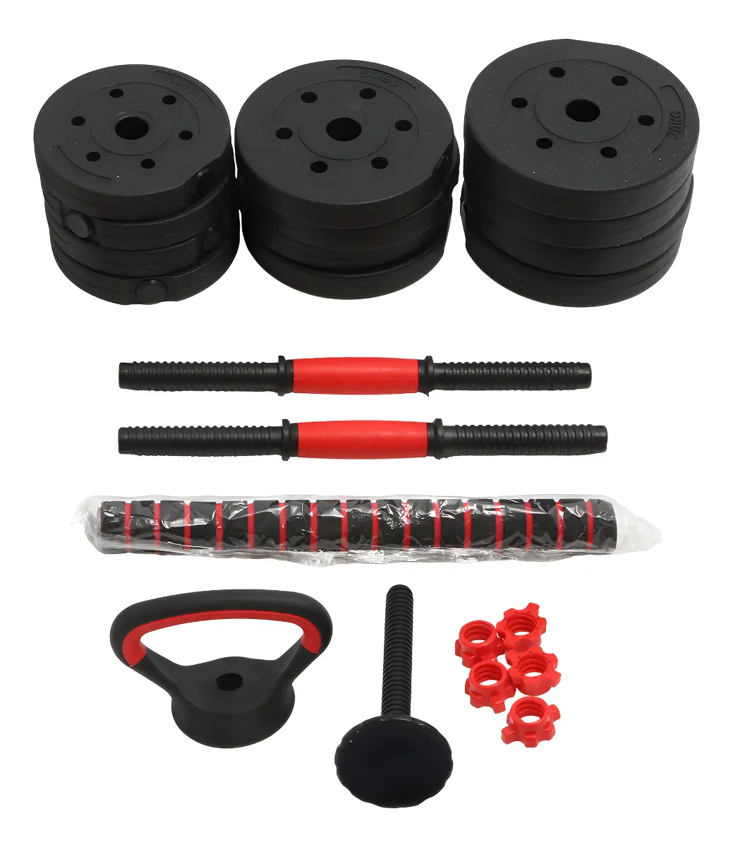 [SMR20 - 714604086123] Set de Mancuernas + Pesas Rusas 20kg SMR20