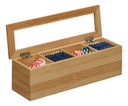 Caja de Te 4 Divisiones Natural TE4