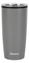 Vaso 400ml Plástico y Acero Gris Oscuro V400P