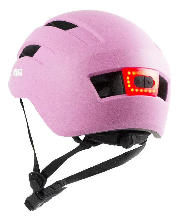 WX200L CASCO DE BICICLETA CON LUZ LED TRASERA ROSA