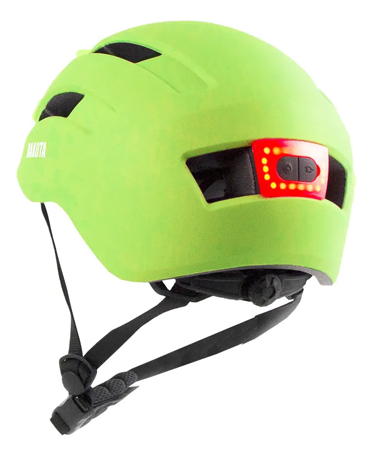 WX200L CASCO DE BICICLETA CON LUZ LED TRASERA VERDE
