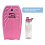 Combo Tabla Bodyboard 58cm Rosa + Botella Deportiva Plástico Rosa B600P