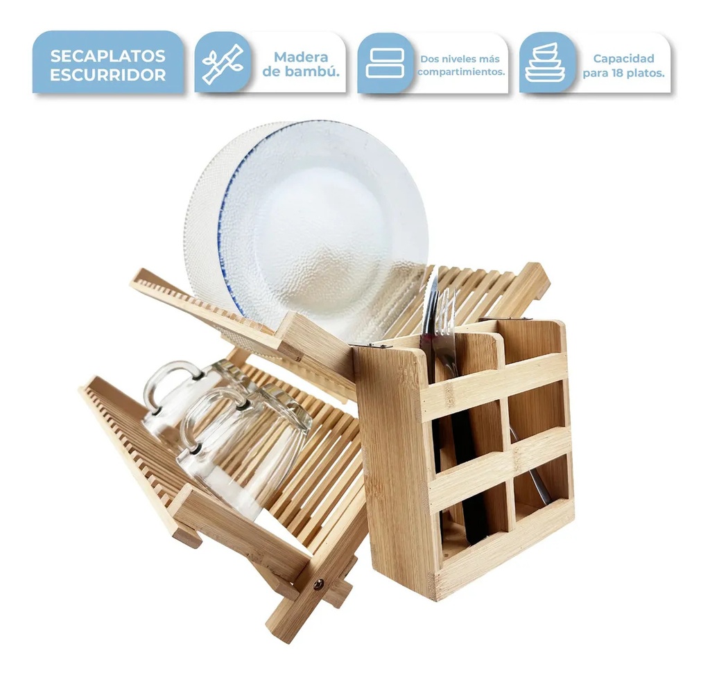 [EP10 0714604302124] EP10 ESCURRIDOR PLATOS BAMBOO