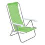 Silla Bel Aluminio Reclinable 4 Posiciones Lazy Sannet Verde 23003